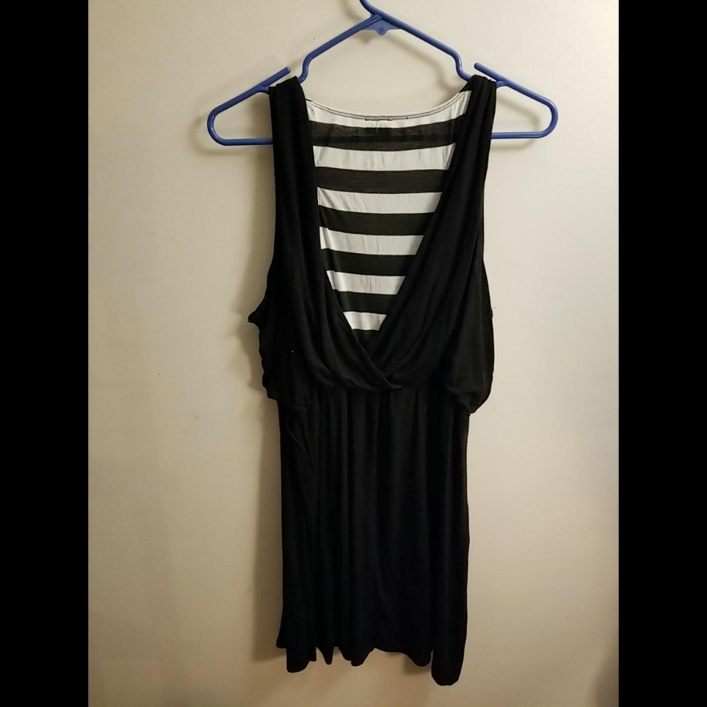 AA Black & white striped dress